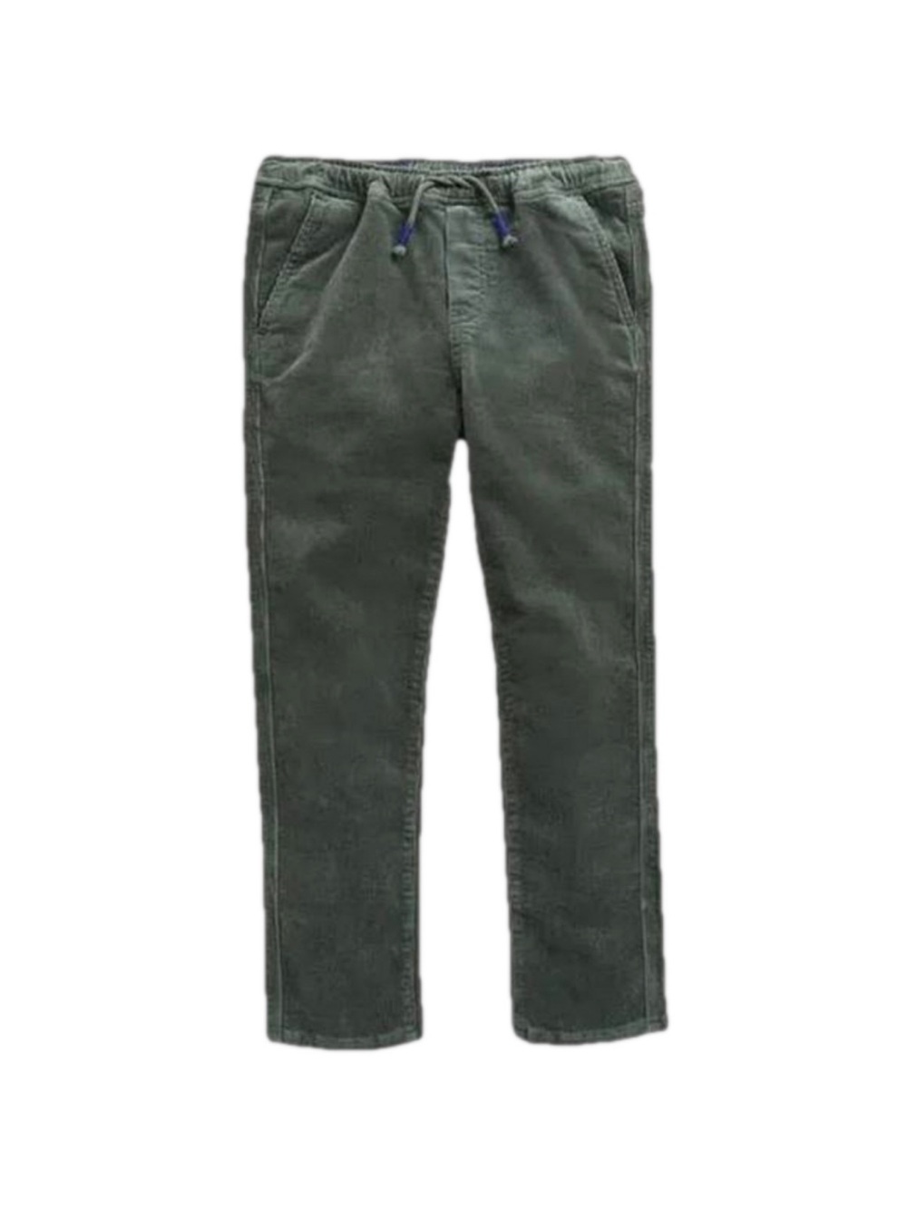Mini Boden Green Cotton Corduroy Pants Drawstring Elastic Waist Fall 7-8 Years